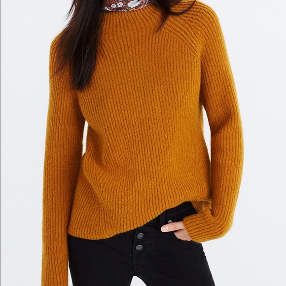 Madewell Sweaters - Yellow Madewell Northfield Mockneck Sweater